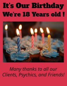 AbsolutelyPsychic.com anniversary