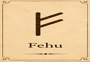 Fehu rune symbol ᚠ meaning