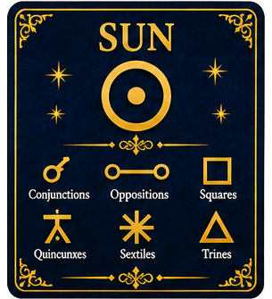 Sun Aspects in Astrology
