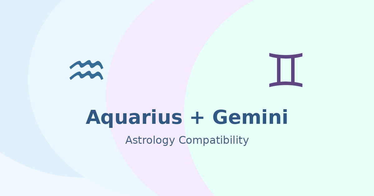 Aquarius and Gemini Compatibility astrology compatibility image