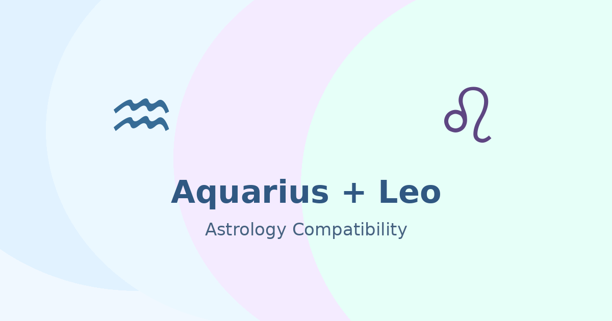 Aquarius and Leo Compatibility astrology compatibility image