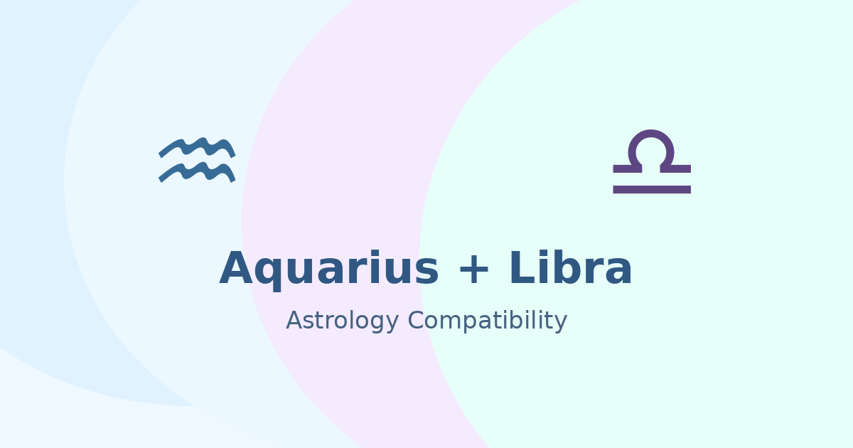 Aquarius and Libra Compatibility astrology compatibility image