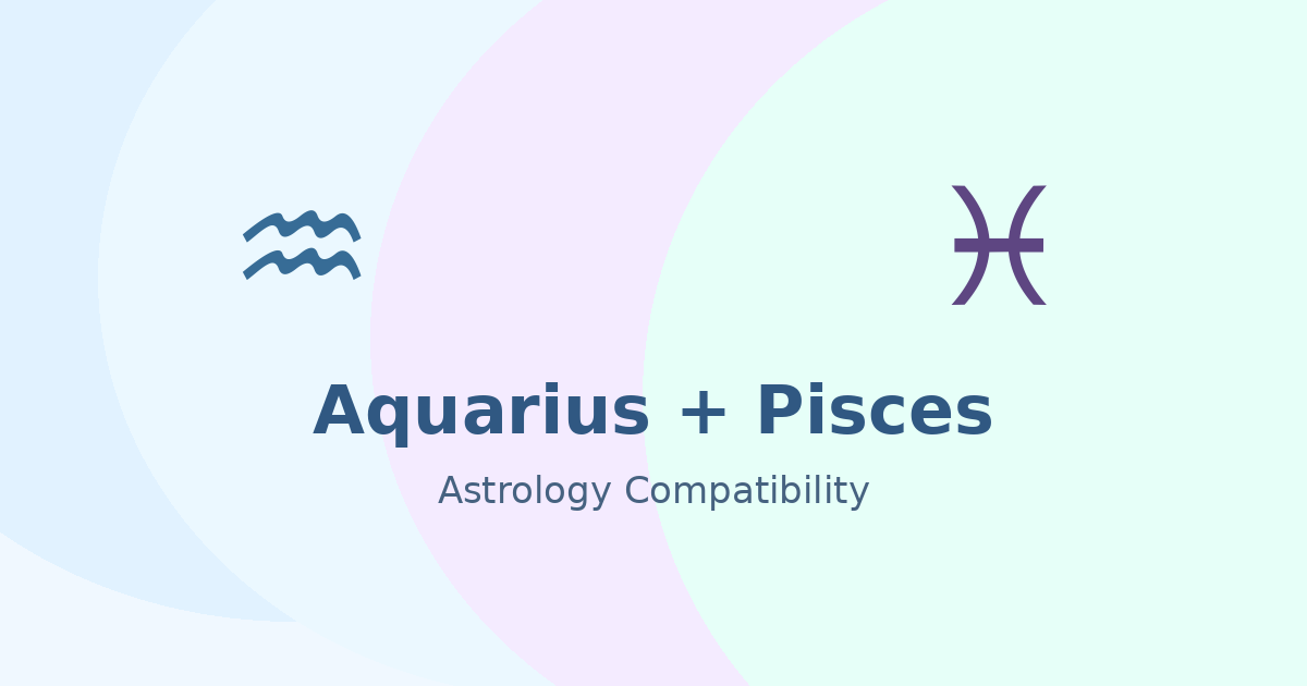 Aquarius and Pisces Compatibility astrology compatibility image