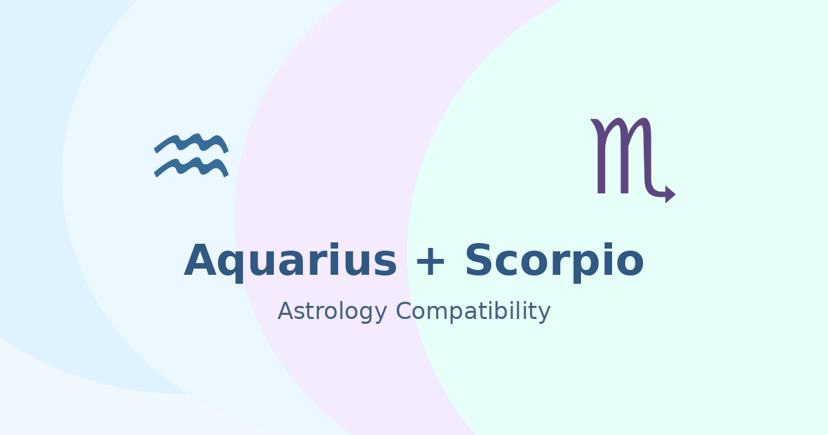 Aquarius and Scorpio Compatibility astrology compatibility image