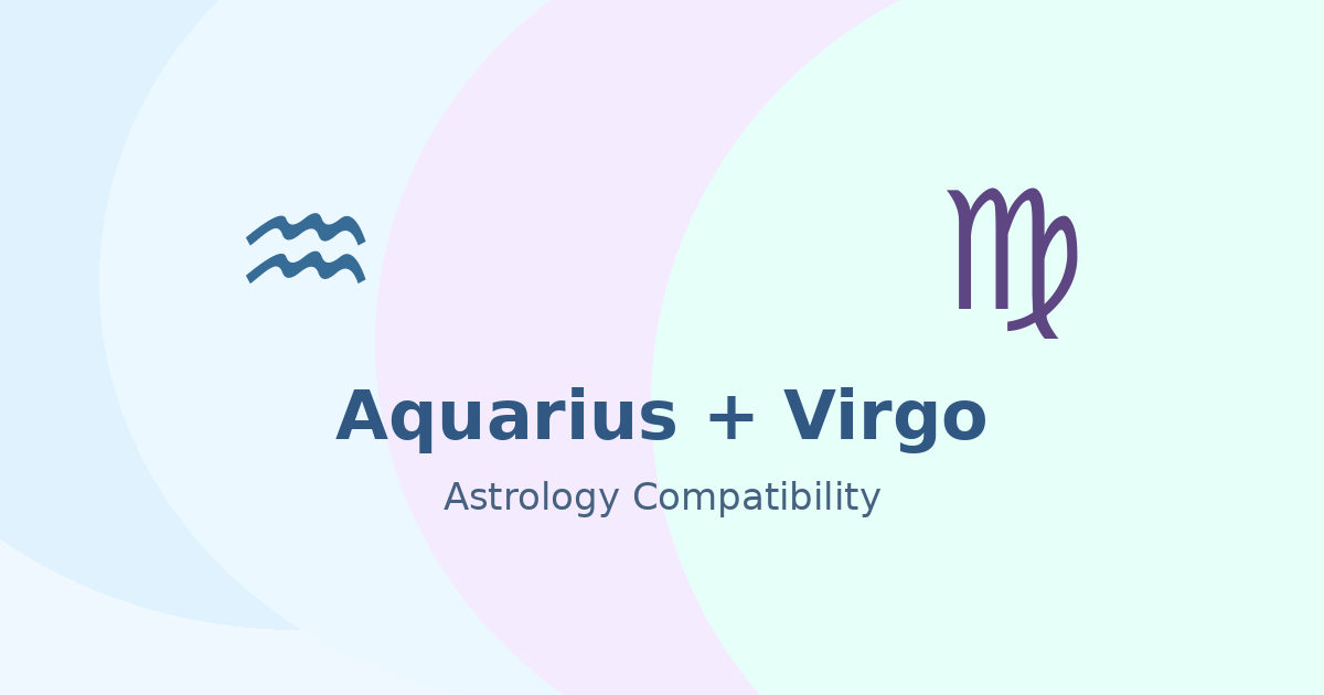Aquarius and Virgo Compatibility astrology compatibility image