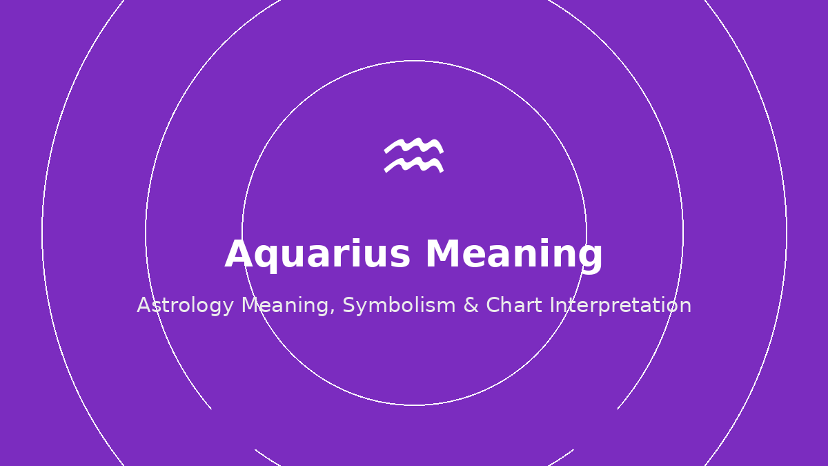 Aquarius zodiac sign meaning