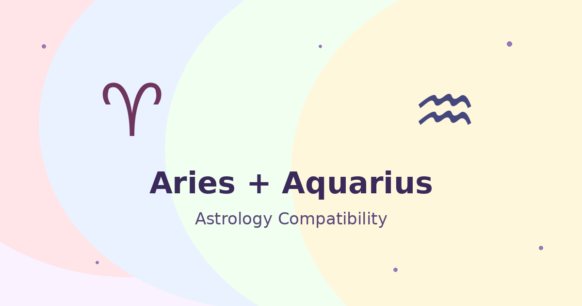 Aries and Aquarius Compatibility astrology compatibility image