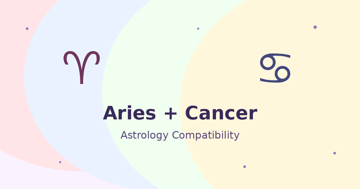 Aries and Cancer Compatibility astrology compatibility image