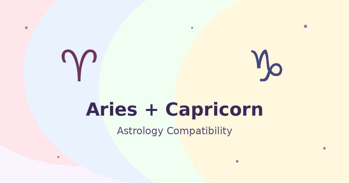 Aries and Capricorn Compatibility astrology compatibility image