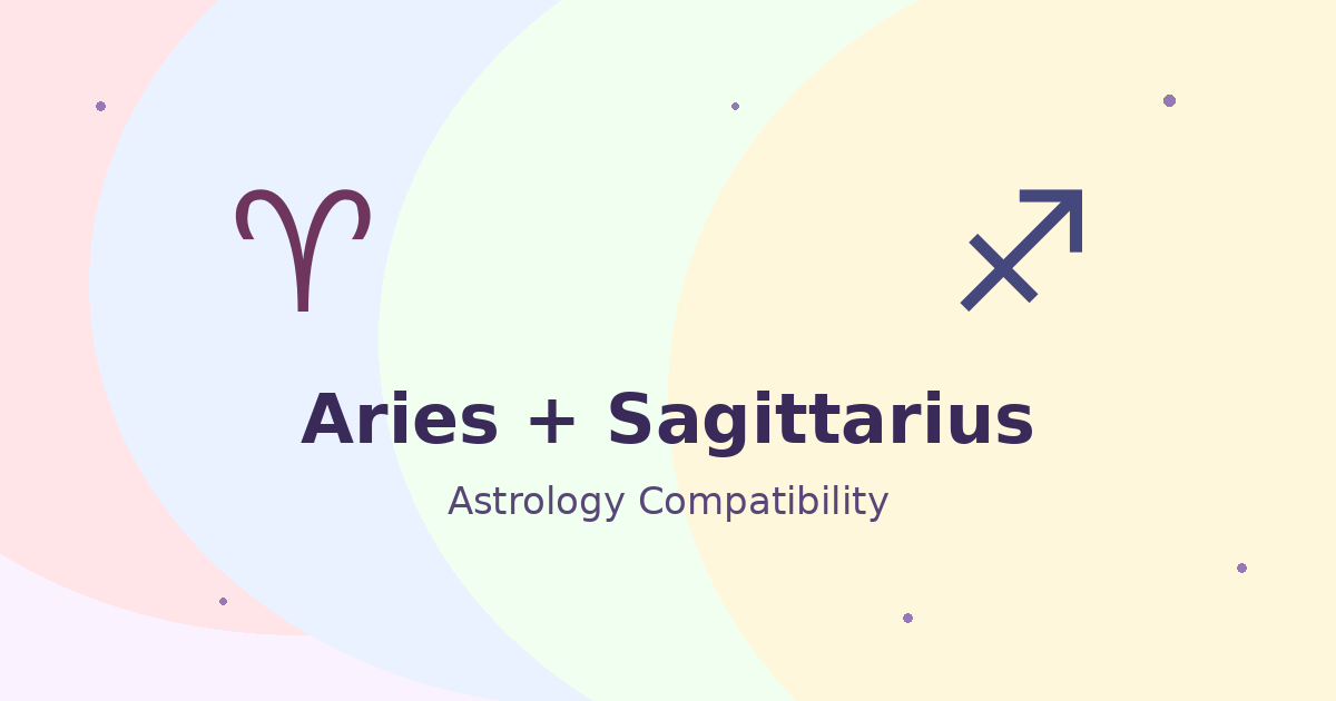 Aries and Sagittarius Compatibility astrology compatibility image