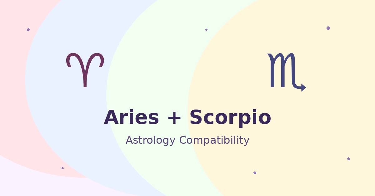 Aries and Scorpio Compatibility astrology compatibility image