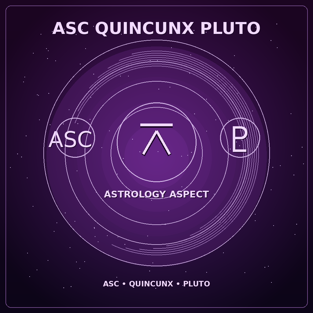 Ascendant Quincunx Pluto
