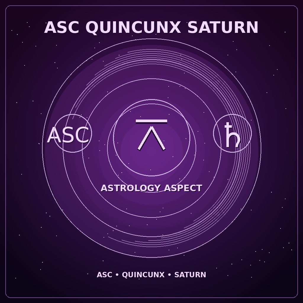 Ascendant Quincunx Saturn