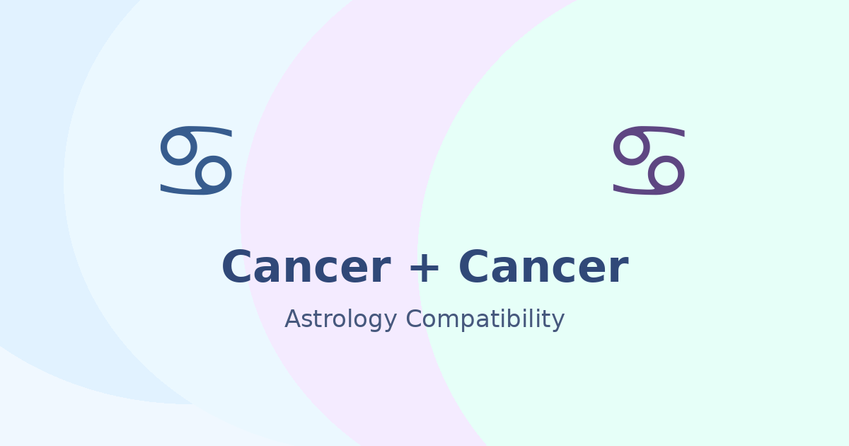 Cancer and Cancer Compatibility astrology compatibility image