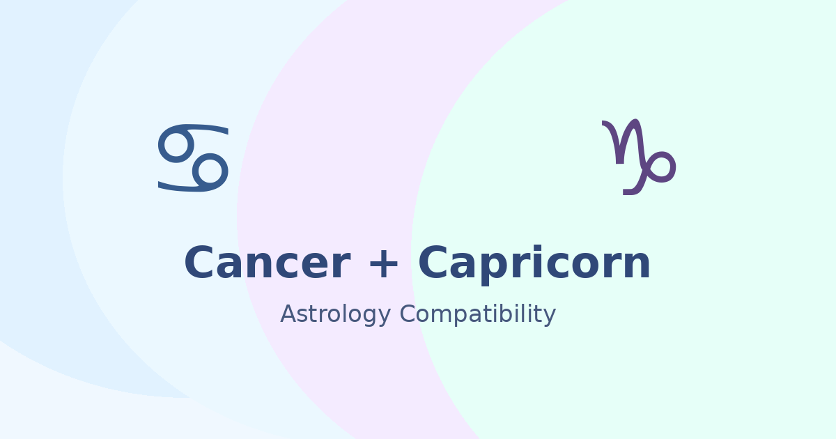 Cancer and Capricorn Compatibility astrology compatibility image