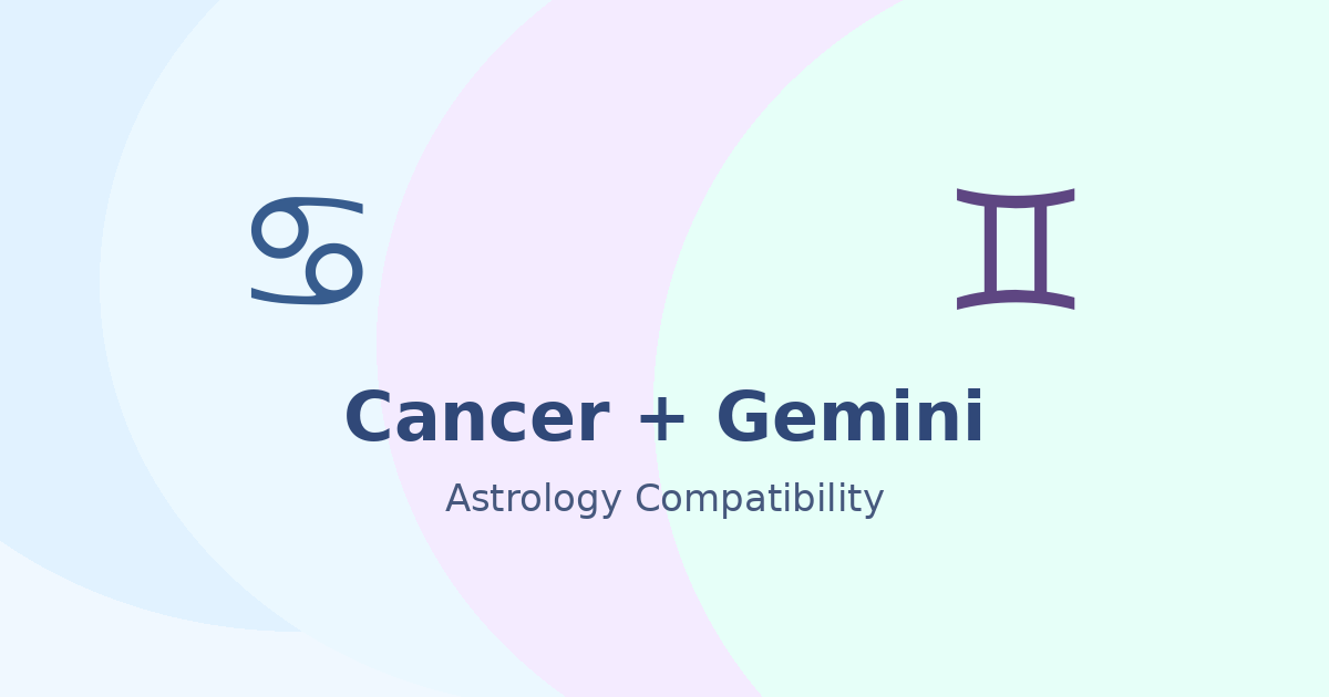 Cancer and Gemini Compatibility astrology compatibility image