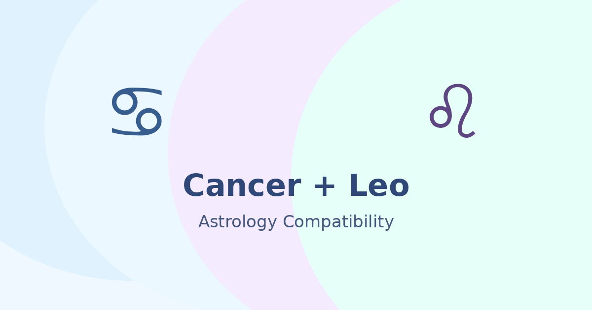 Cancer and Leo Compatibility astrology compatibility image