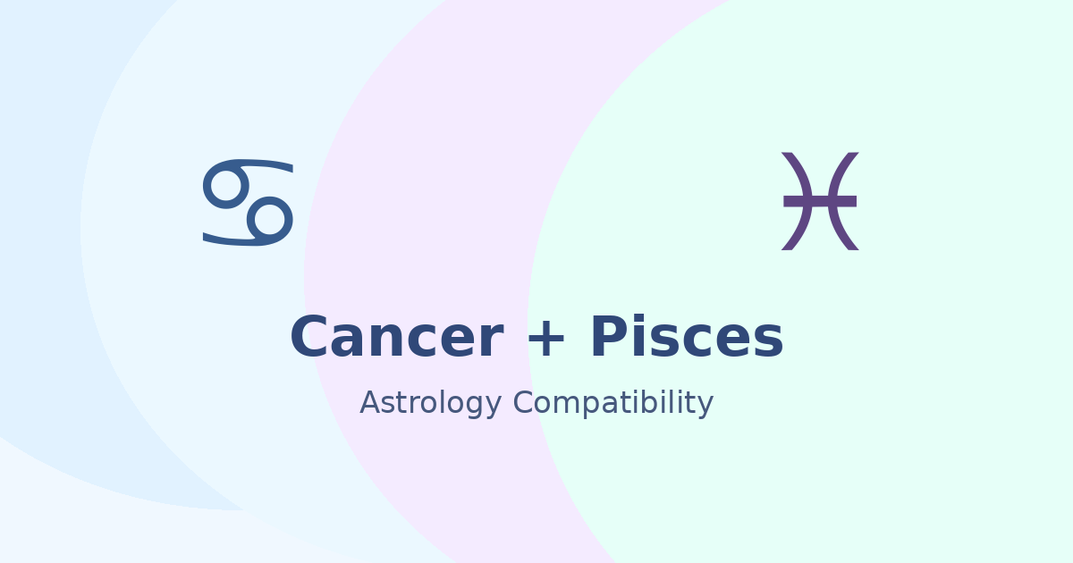 Cancer and Pisces Compatibility astrology compatibility image