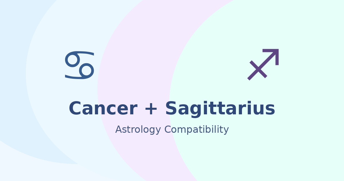 Cancer and Sagittarius Compatibility astrology compatibility image