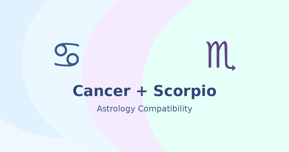 Cancer and Scorpio Compatibility astrology compatibility image