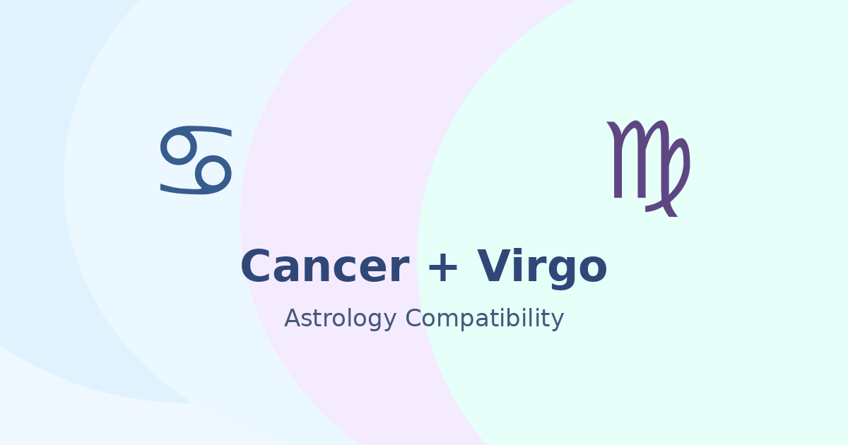 Cancer and Virgo Compatibility astrology compatibility image