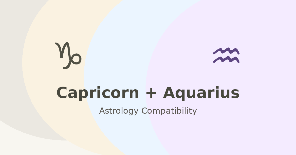 Capricorn and Aquarius Compatibility astrology compatibility image