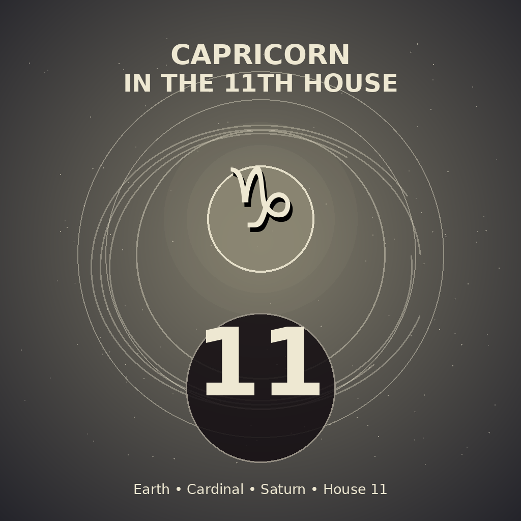 Capricorn in the 11th House