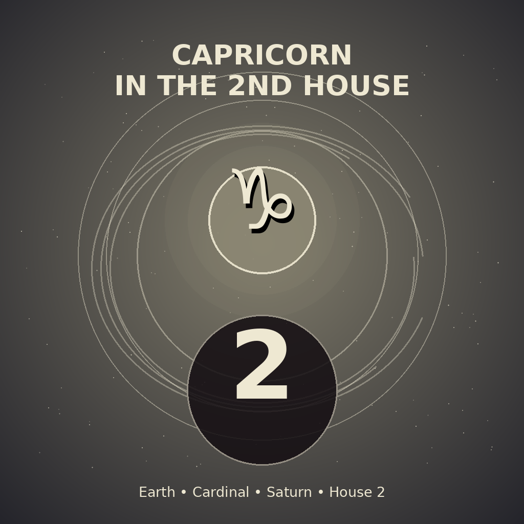 Capricorn in the 2nd House
