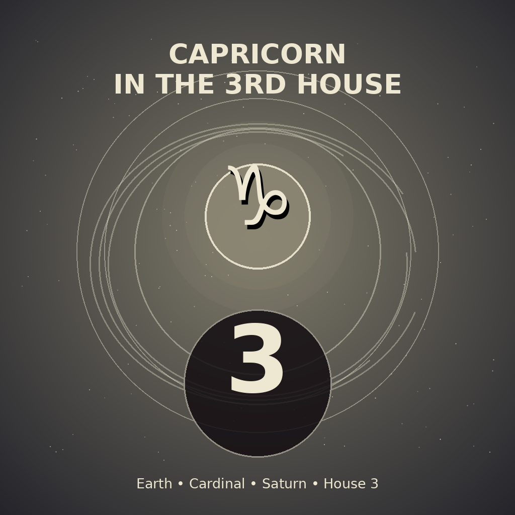 Capricorn in the 3rd House