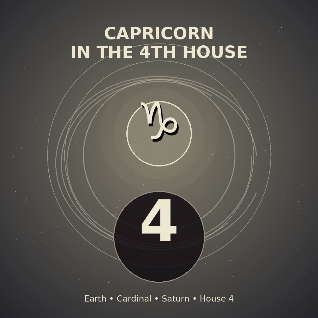 Capricorn in the 4th House