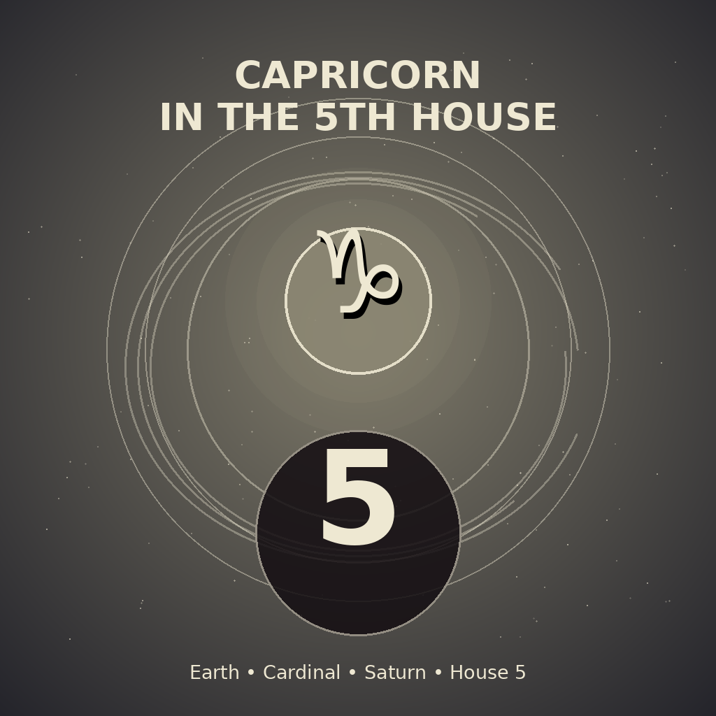 Capricorn in the 5th House