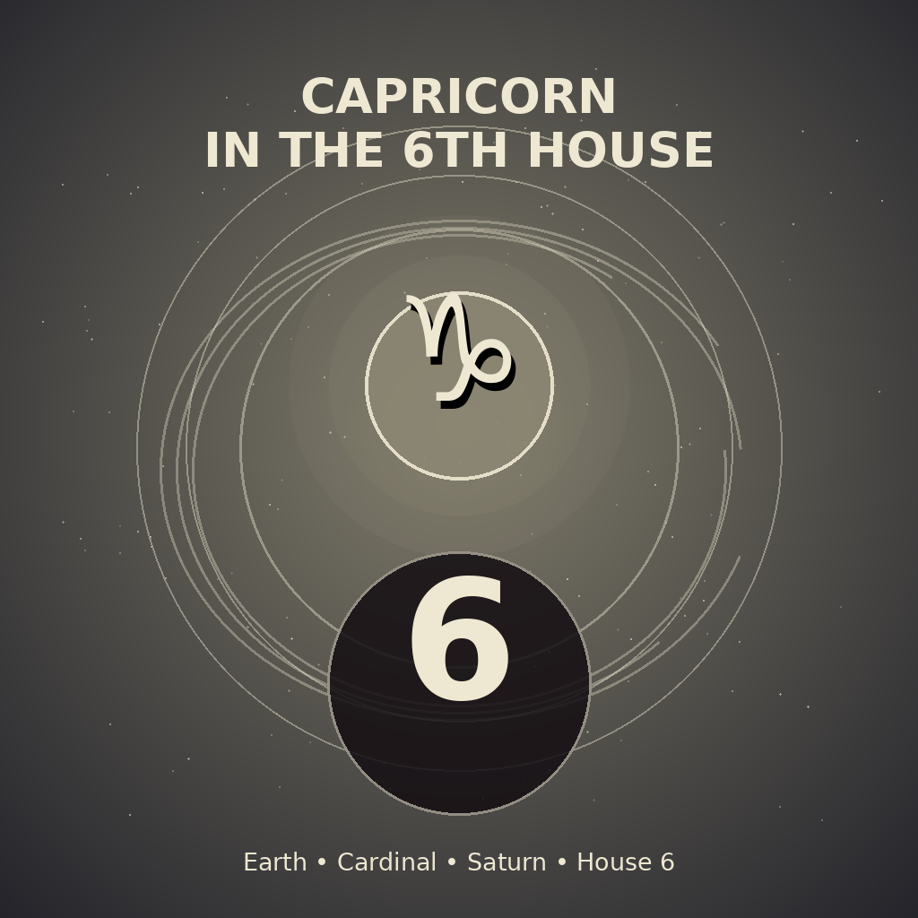 Capricorn in the 6th House