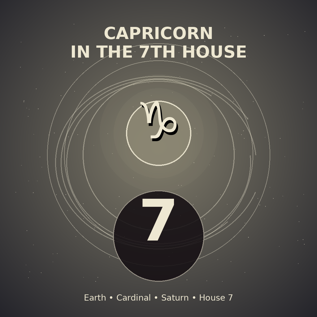 Capricorn in the 7th House