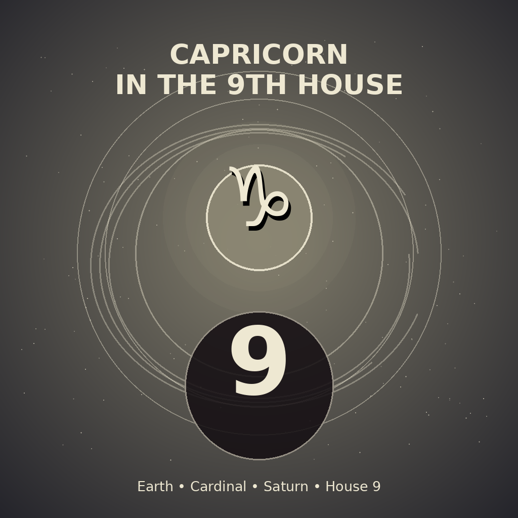 Capricorn in the 9th House