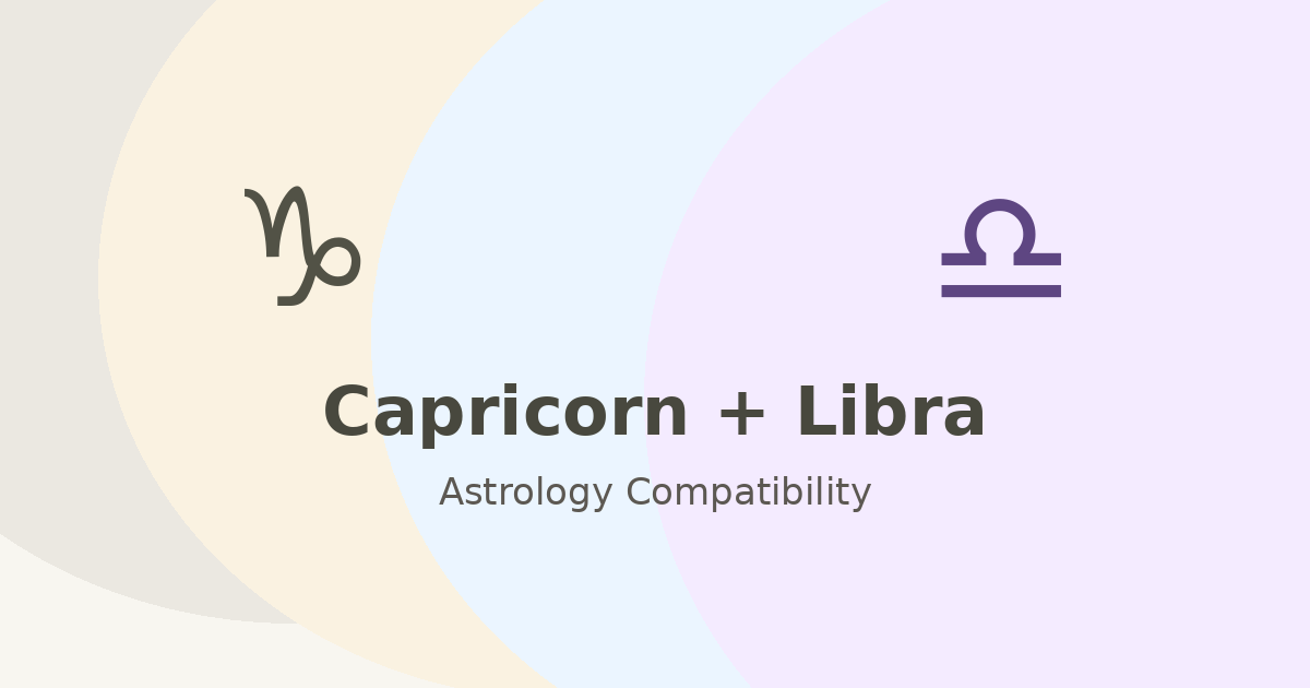 Capricorn and Libra Compatibility astrology compatibility image