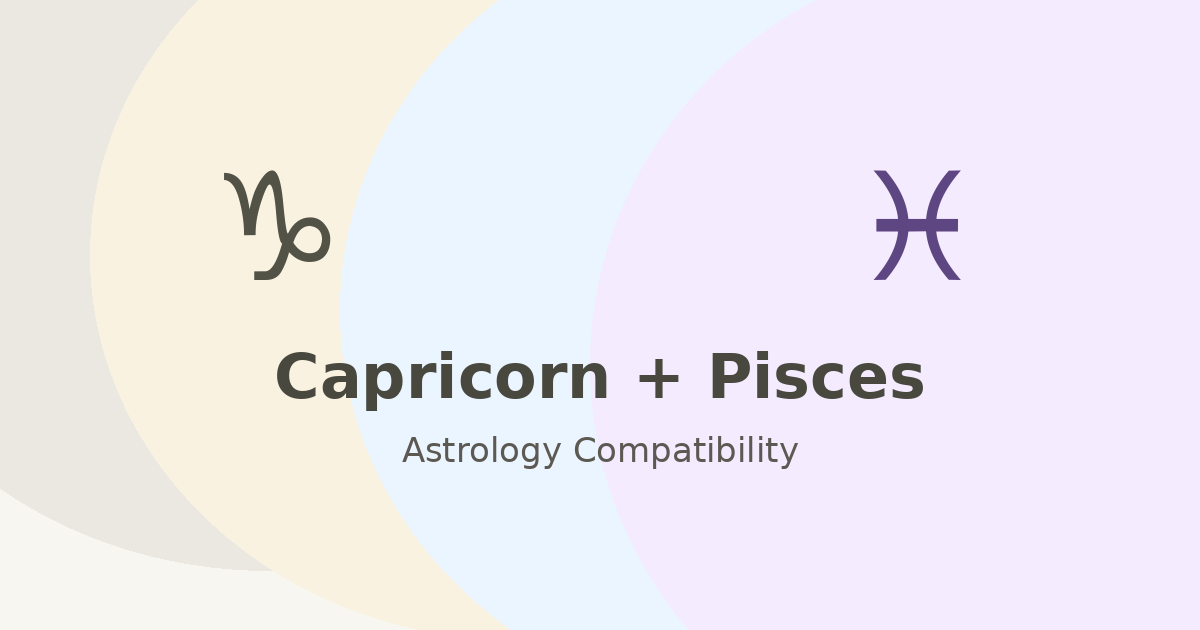 Capricorn and Pisces Compatibility astrology compatibility image