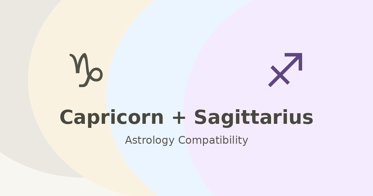 Capricorn and Sagittarius Compatibility astrology compatibility image