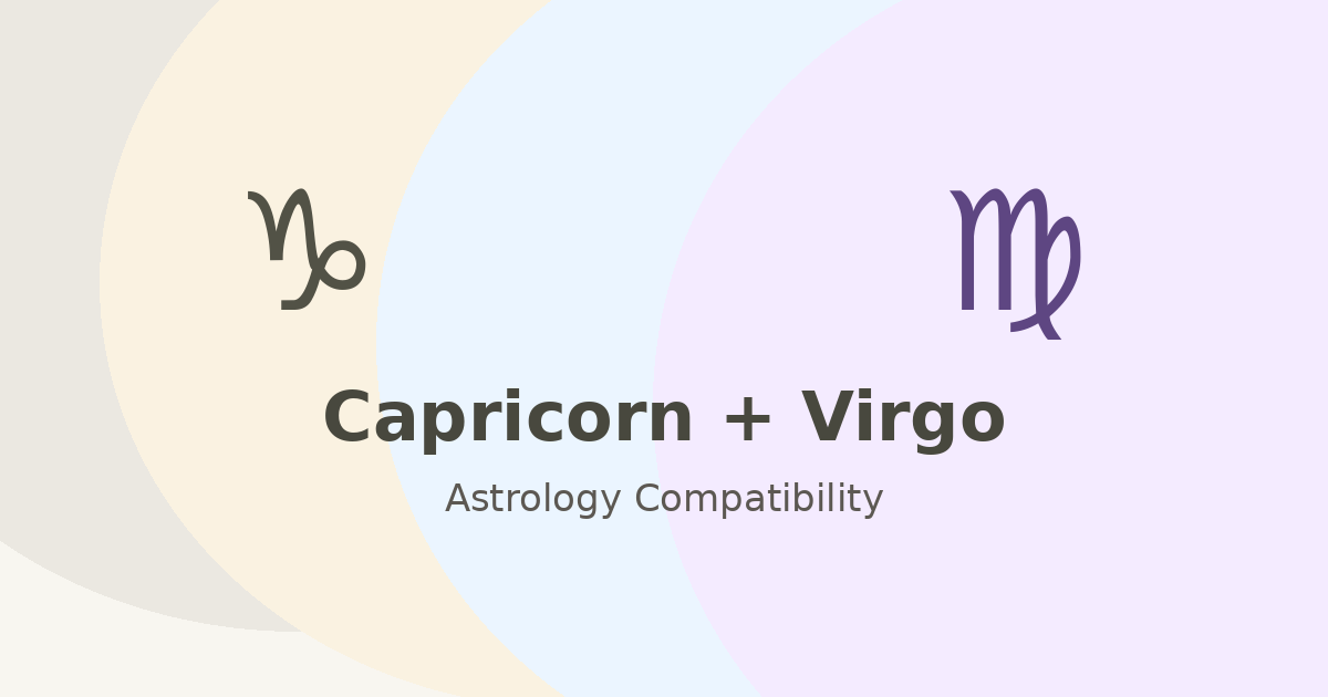 Capricorn and Virgo Compatibility astrology compatibility image