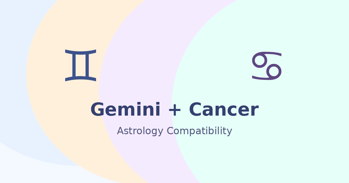 Gemini and Cancer Compatibility astrology compatibility image
