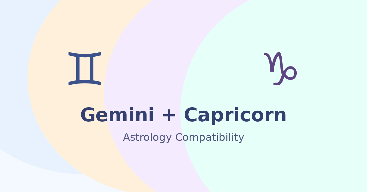 Gemini and Capricorn Compatibility astrology compatibility image