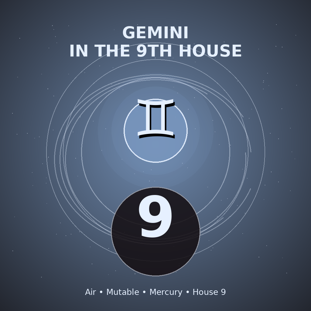 Gemini in the 9th House
