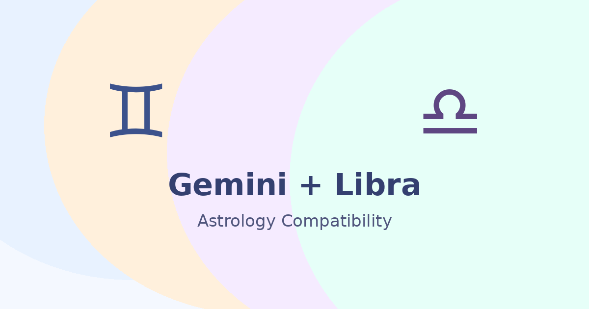 Gemini and Libra Compatibility astrology compatibility image
