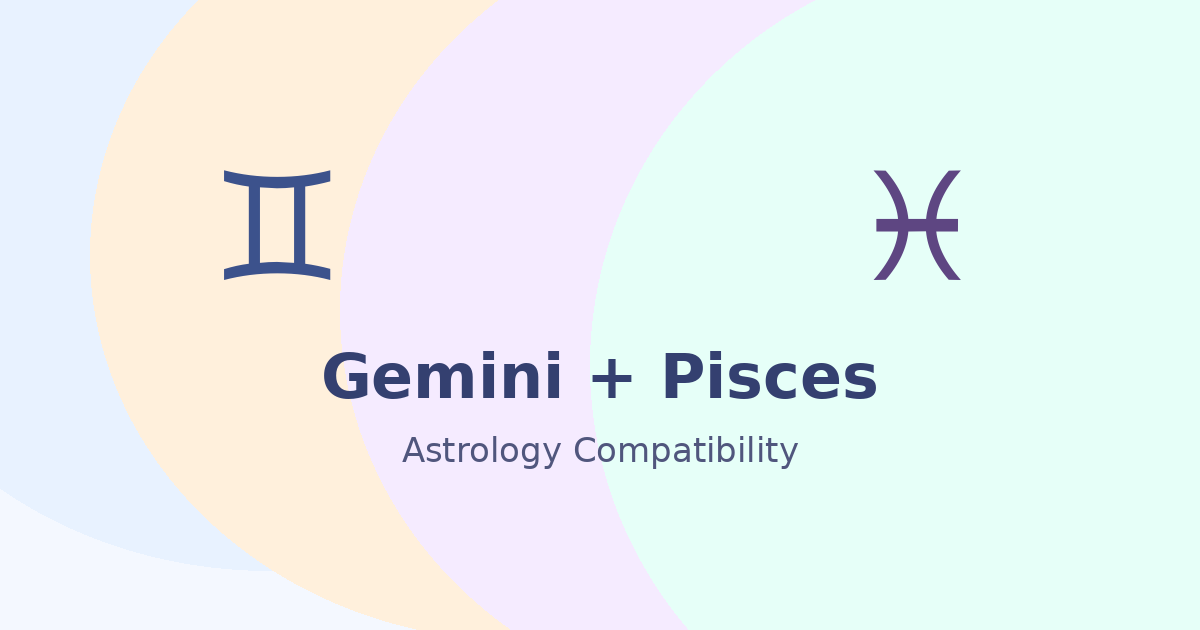 Gemini and Pisces Compatibility astrology compatibility image