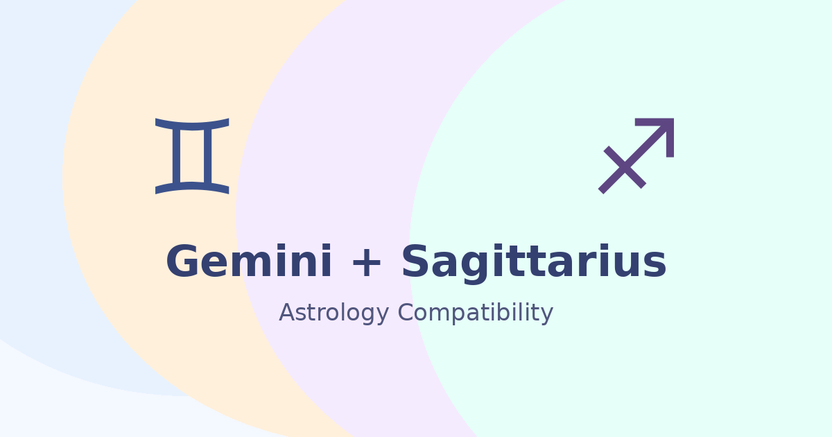 Gemini and Sagittarius Compatibility astrology compatibility image