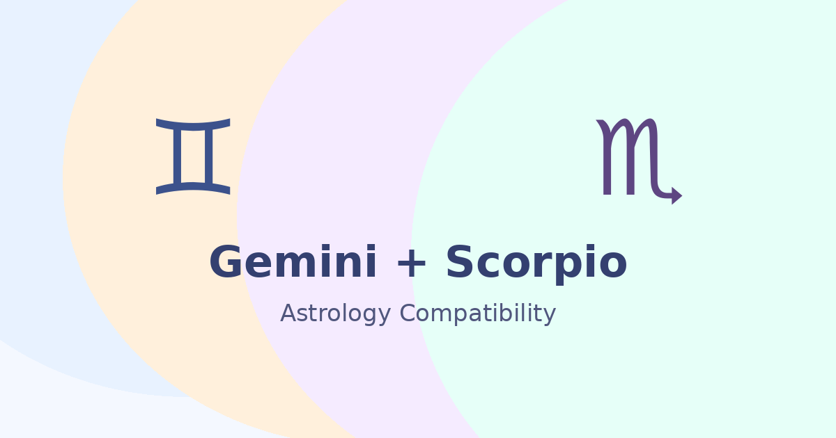 Gemini and Scorpio Compatibility astrology compatibility image