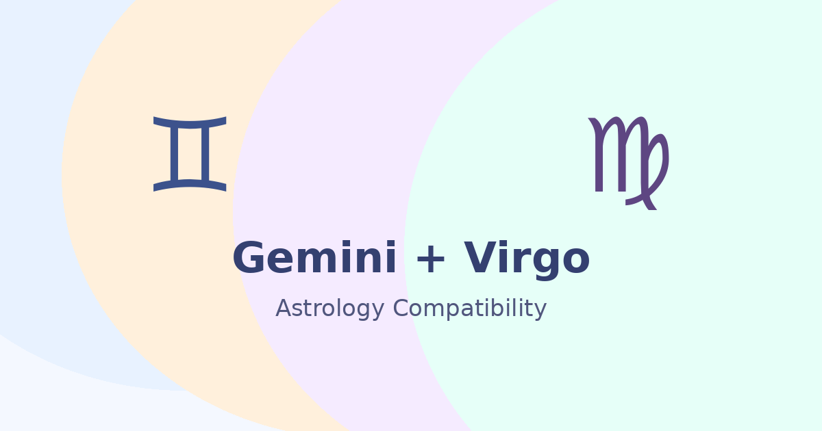Gemini and Virgo Compatibility astrology compatibility image
