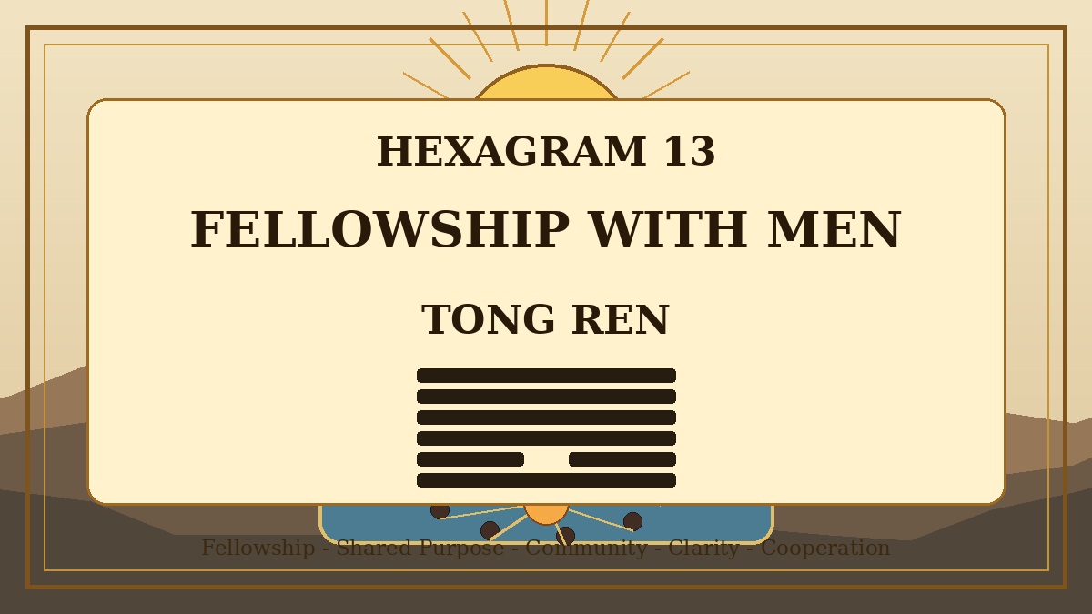 Hexagram 13 Fellowship with Men Tong Ren Meaning