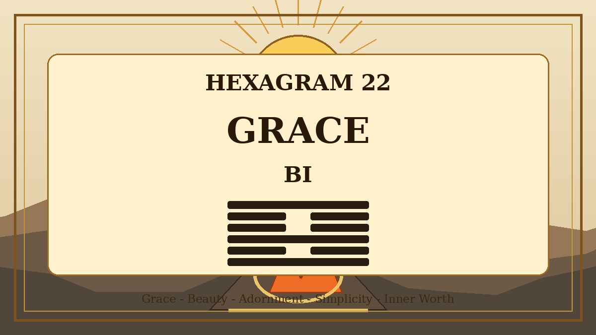 Hexagram 22 Grace Bi Meaning