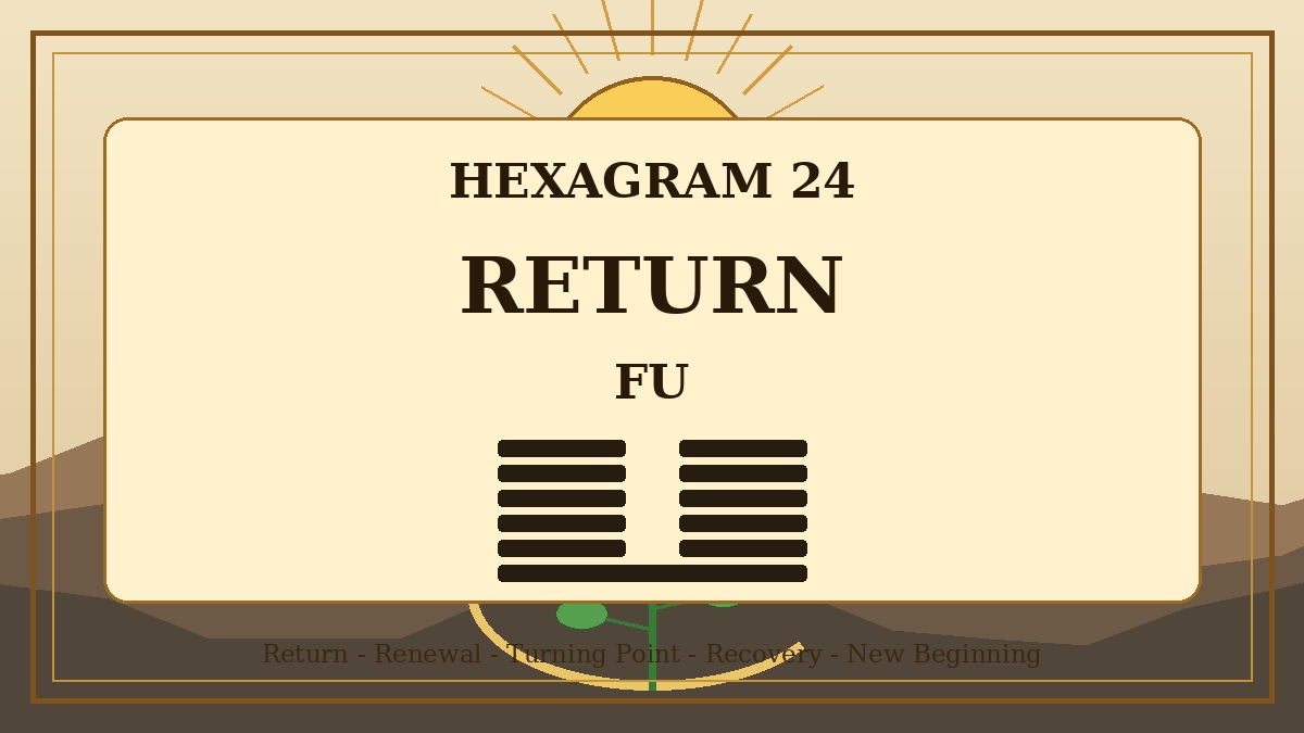 Hexagram 24 Return Fu Meaning