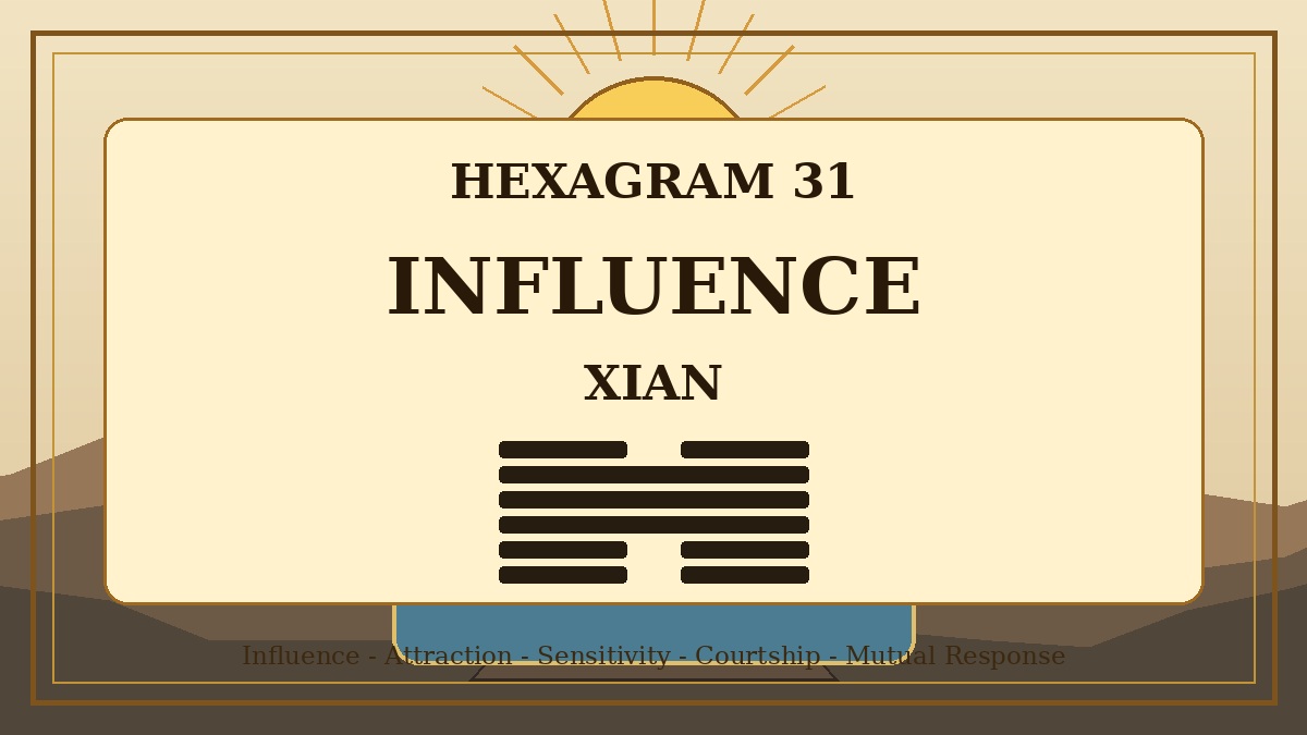 Hexagram 31 Influence Xian Meaning